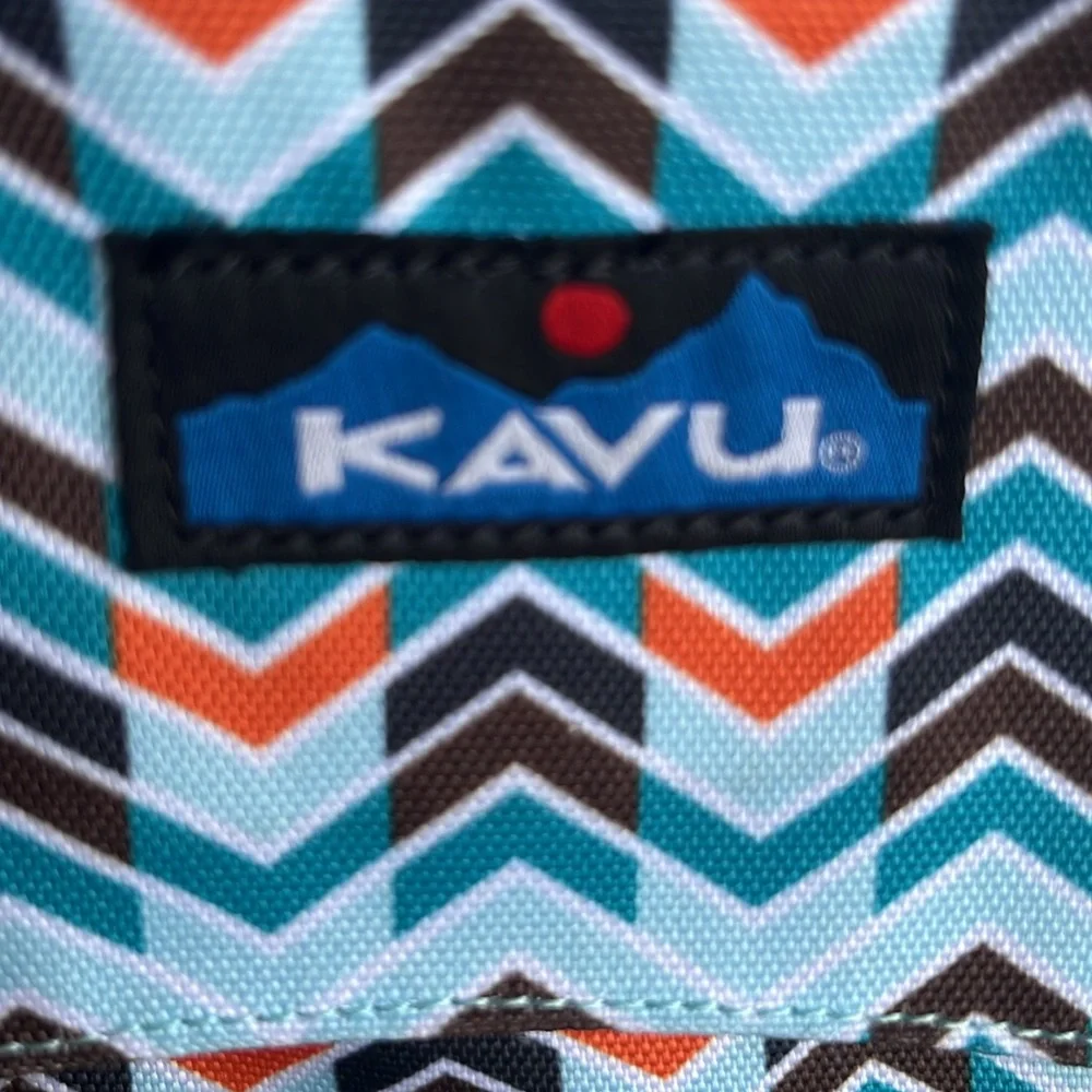 KAVU  Chevron Pattern Bag - Blue and Orange